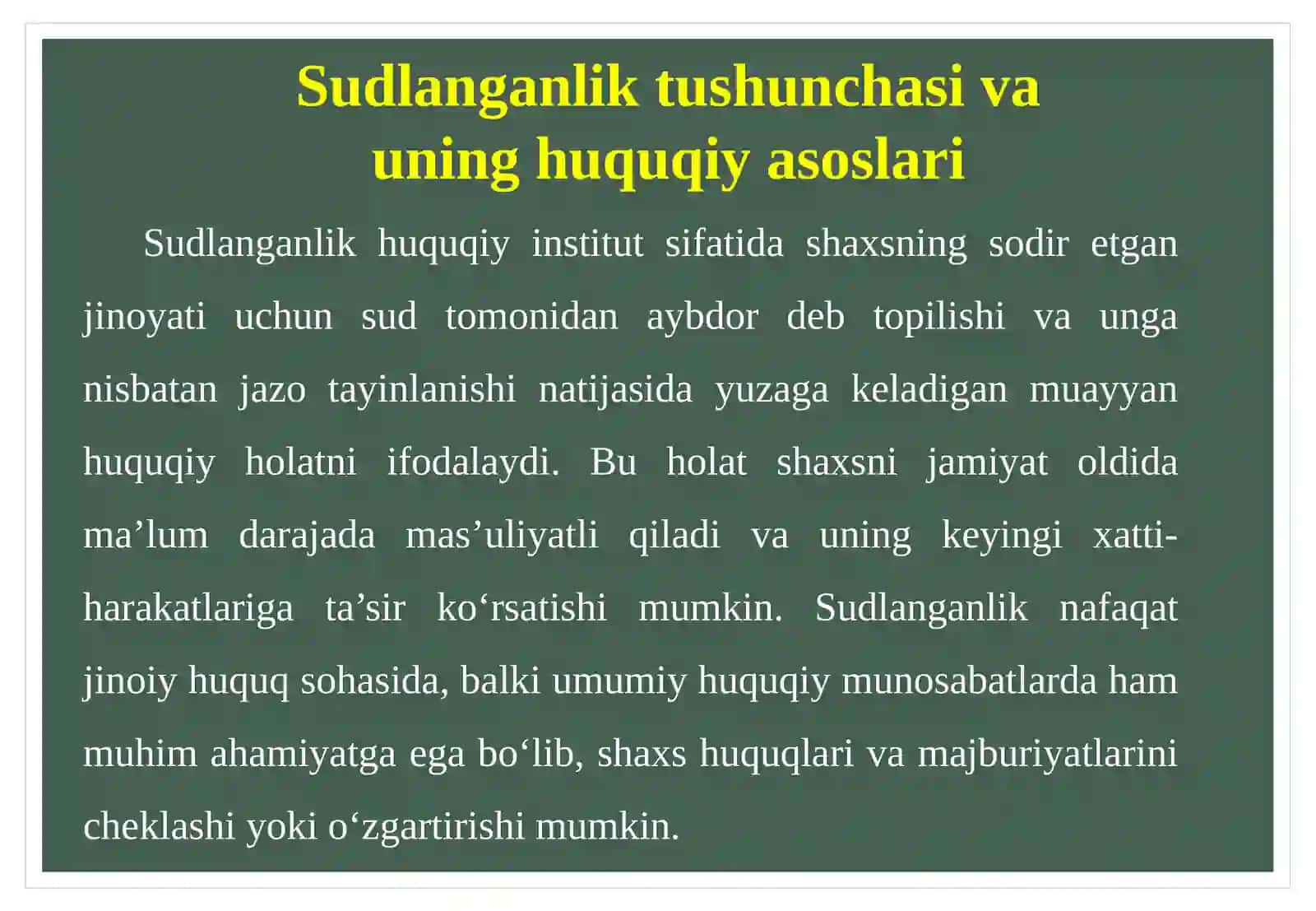 Sudlanganlik tushunchasi va jinoiy-huquqiy ahamiyati 4