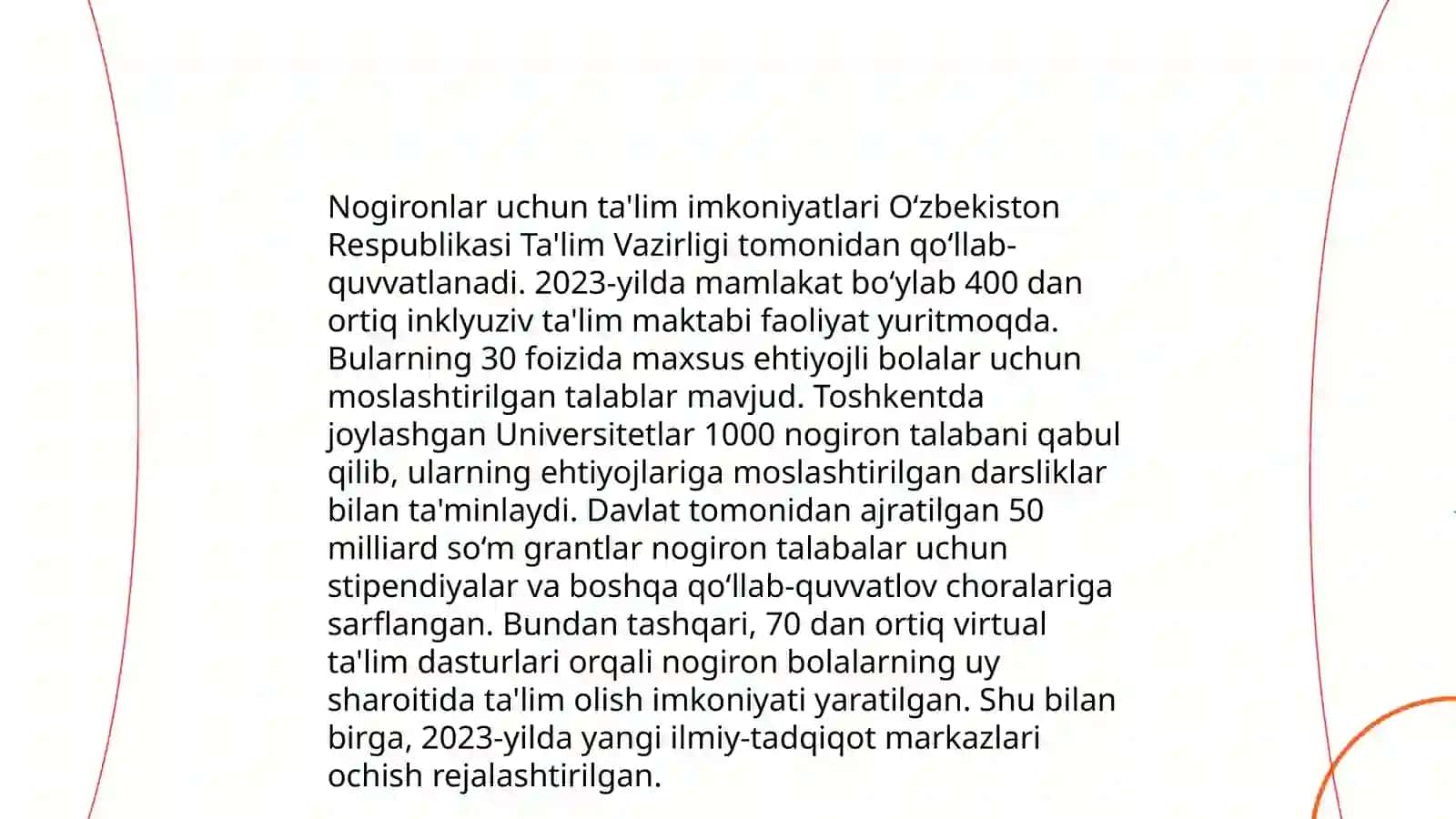 Nogironligi boʻlgan shaxslarning jamiyatga integratsiyasi qanday tashkil etiladi? 4