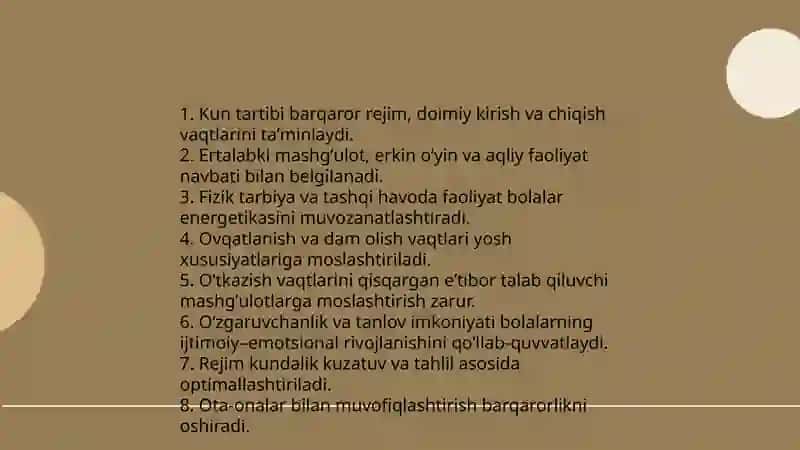 Maktabgacha taʼlimda pedagogika tashkiloti 4