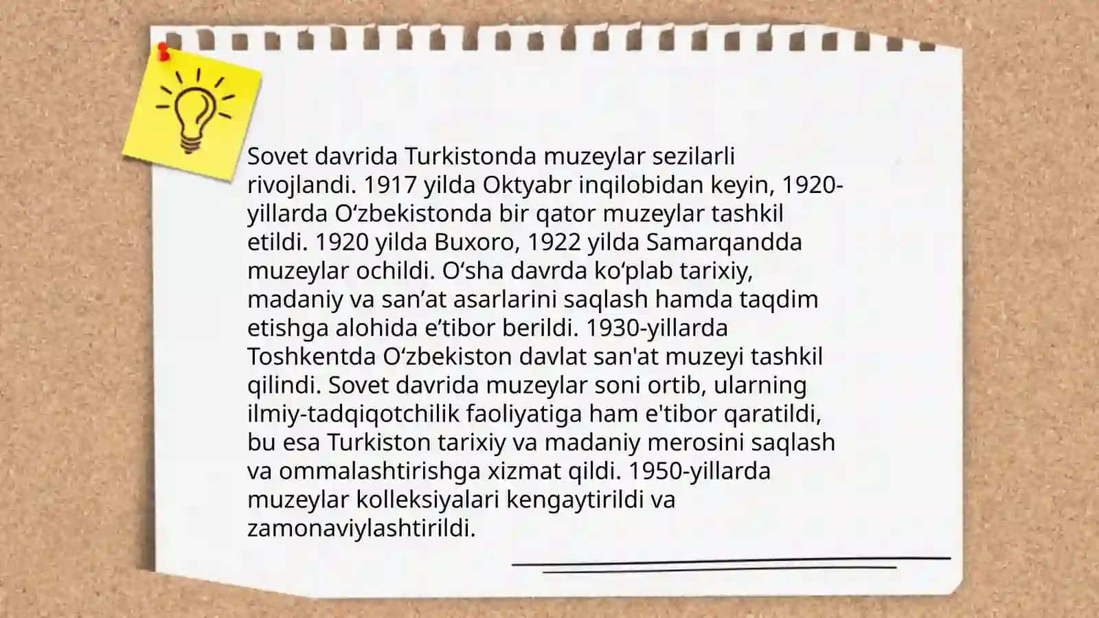 Turkistonda muzey ishining shakllanishi va bosqichlari 4