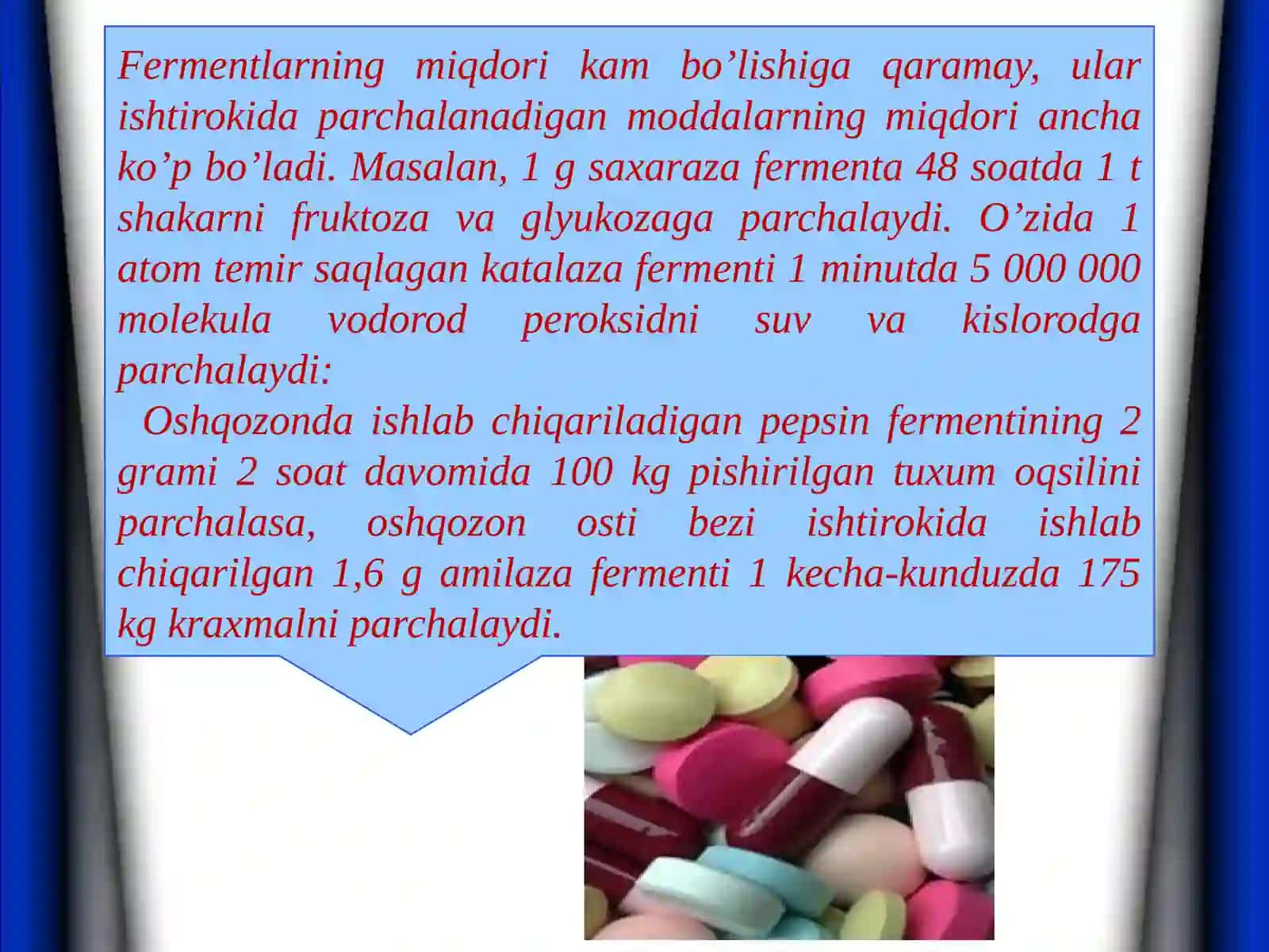 Mikroorganizmlar ishlab chiqaradigan fermentlar fermentlarni biotexnologiyada foydalanilishi va biotexnologik xususiyatlari 4