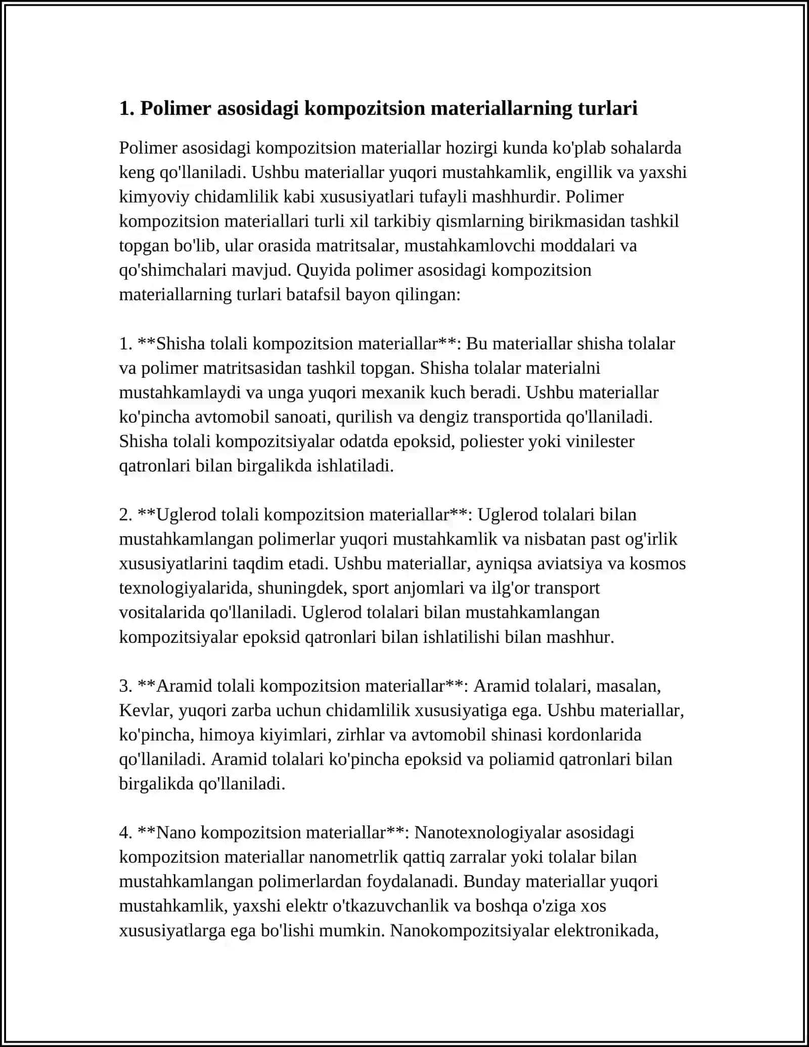 POLIMER ASOSIDAGI KOMPOZITSION MATERIALLAR 4