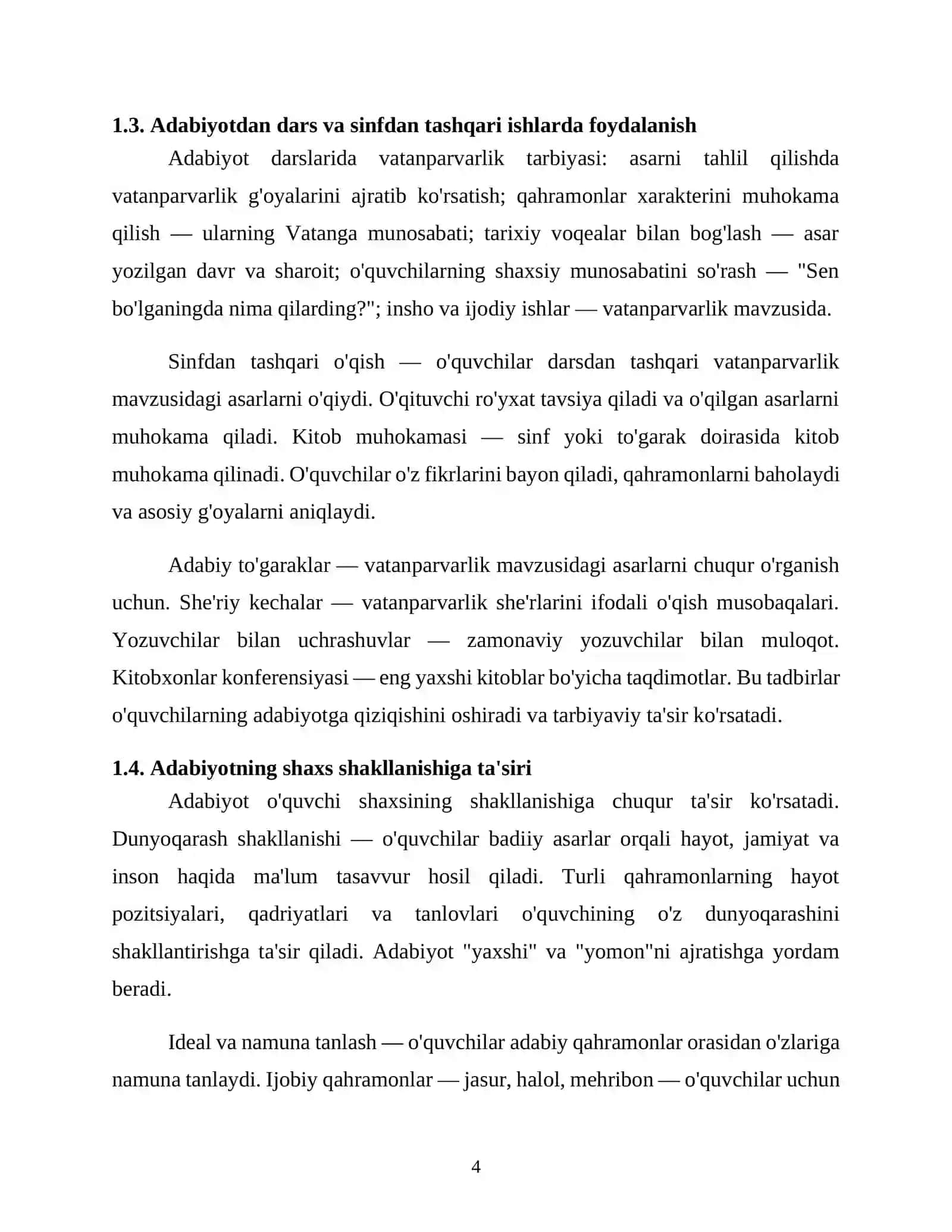 Badiiy adabiyot, kino, teatr va tasviri san'atning o'quvchilarni tarbiyalashdagi roli 4