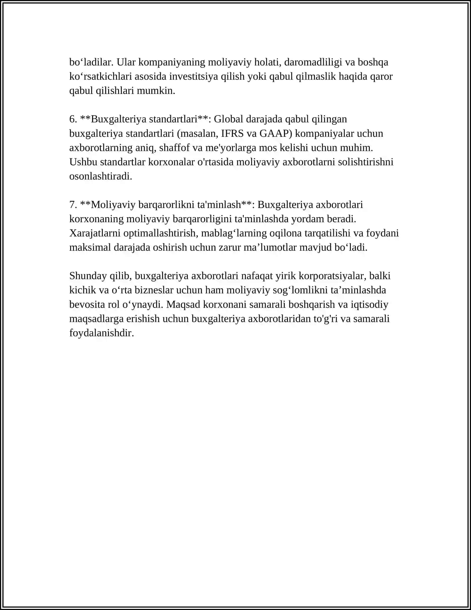 BUXGALTERIYA HISOBINING AXBOROTLARIDAN FOYDALANISH 4