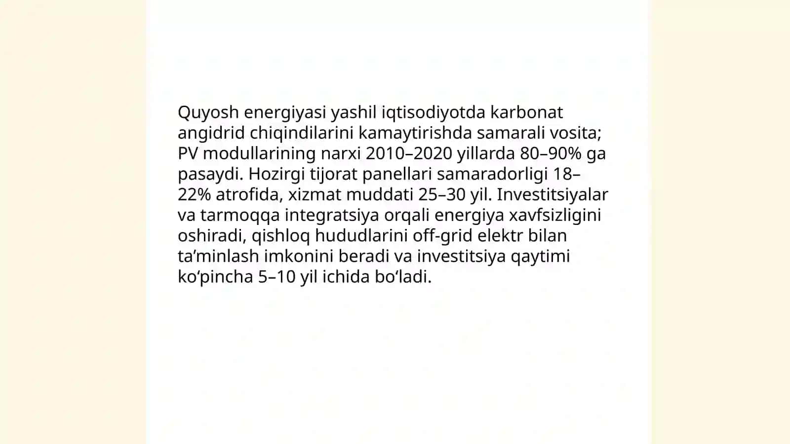 Yashil iqtisodiyot va tiklanadigan energiya manbalarining iqtisodiy asoslari 4
