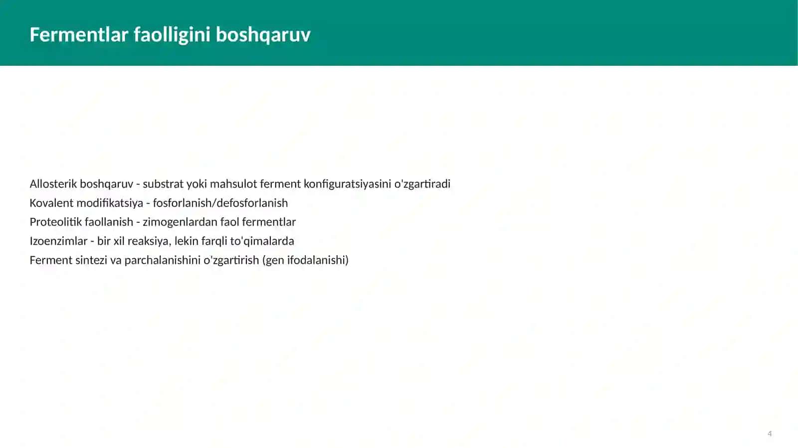 Moddalar Almashinuvini Boshqarilishi va Buzilishlari 4