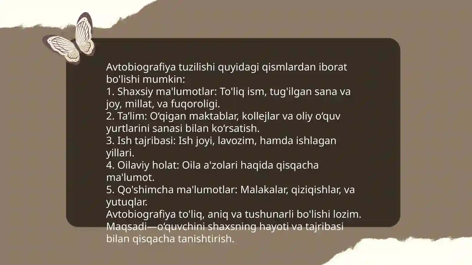 Avtobiografiya haqida maʼlumot 4