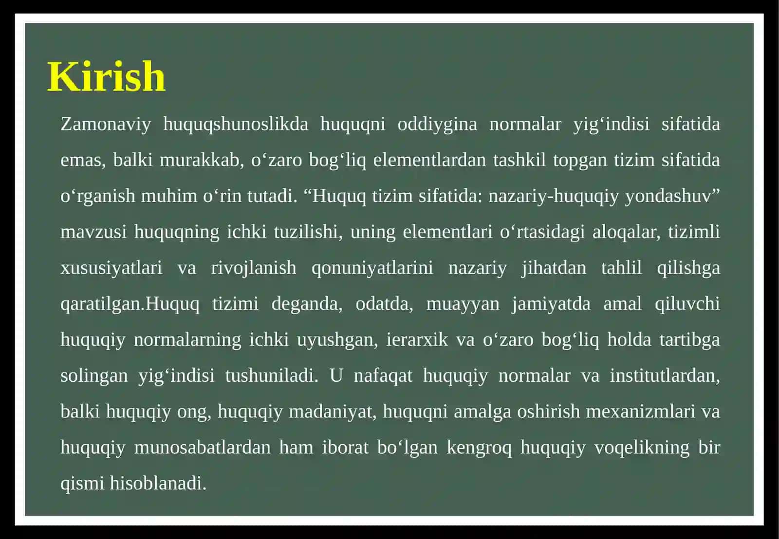 Huquq tizim sifatid nazariy-huquqiy yondashuv 4