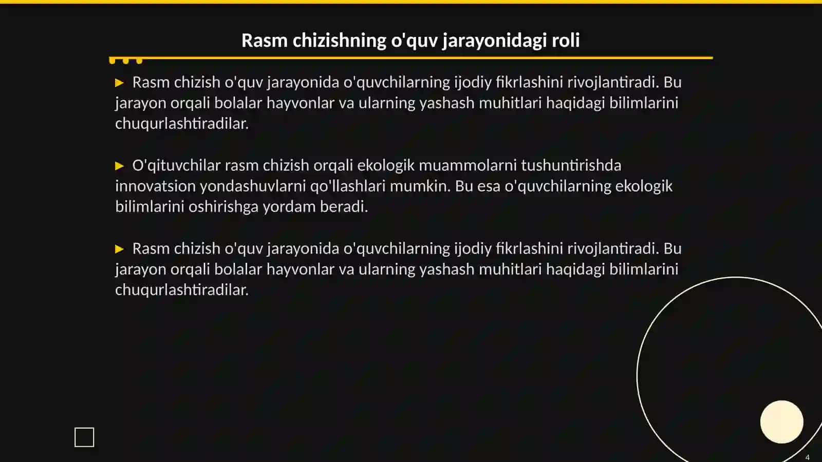 Hayvonot olami mavzusida rasm chizish orqali ekologik tarbiya 4
