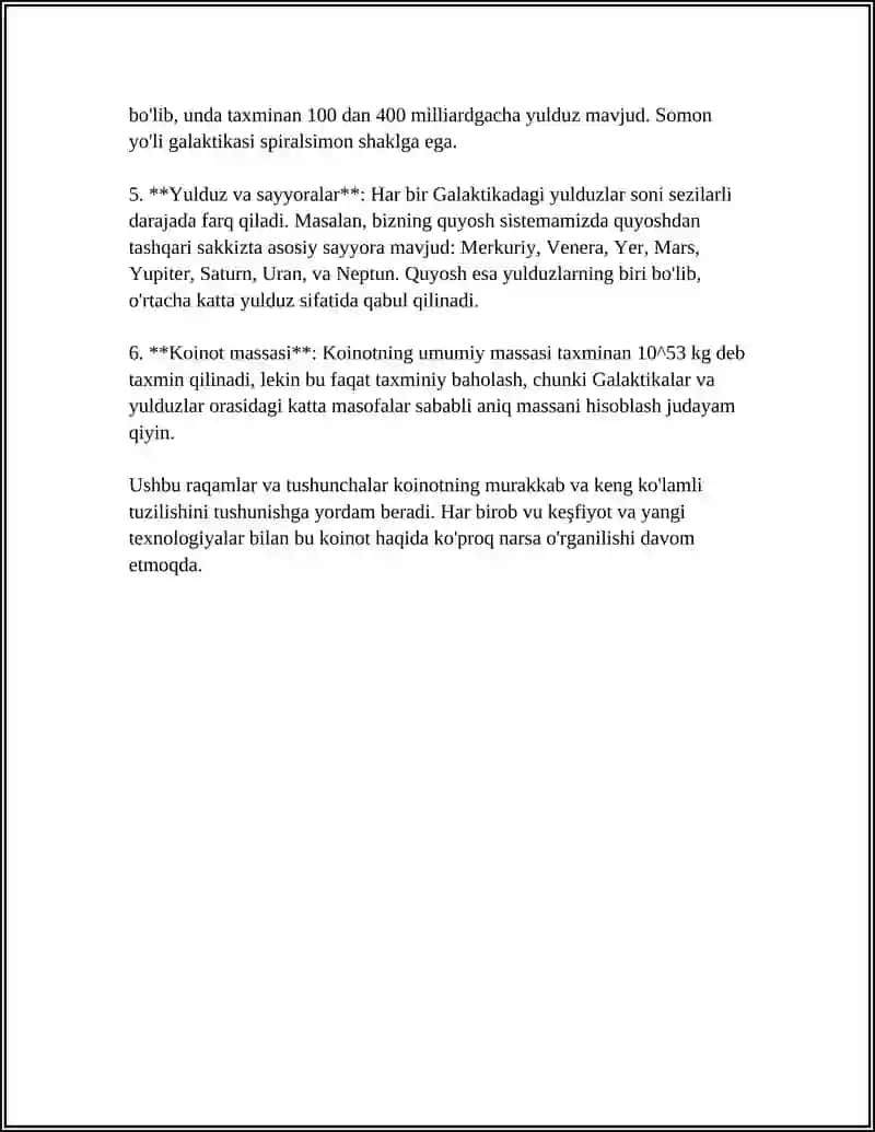 OLAM GALAKTIKA QUYOSH SISTEMASI 4