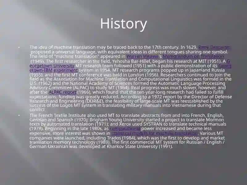 Machine Translation and Editing 4