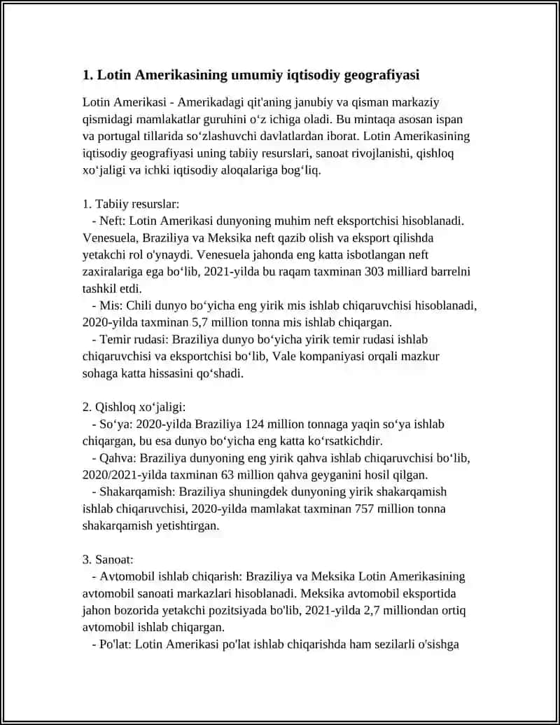 LOTIN AMERIKASI DAVLATLARIGS IQTISODIY GEOGRAFIK TA'SIR 4