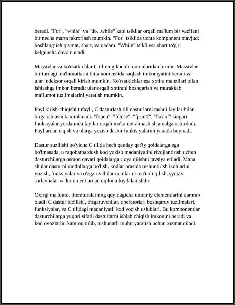C Tilida Sintaksis va Kod Yozish Madaniyati 4