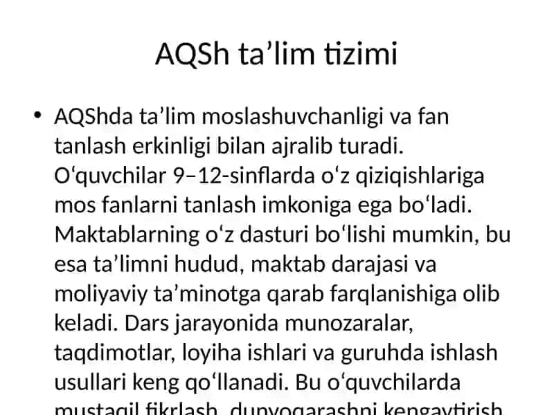 Xorijiy davlatlar ta’lim tizimi 4