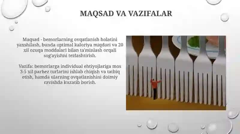 Bemorlarning ovqatlanishini tashkil etish va nazorat qilish 4