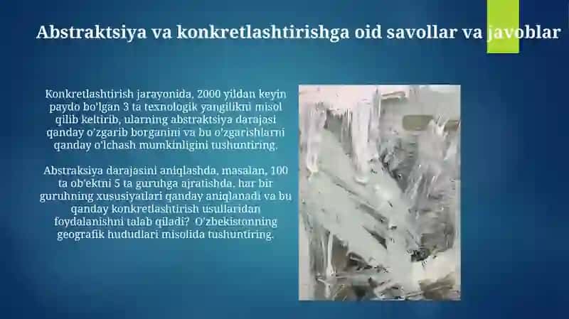 Abstaksiya va konkretizatsiya 4