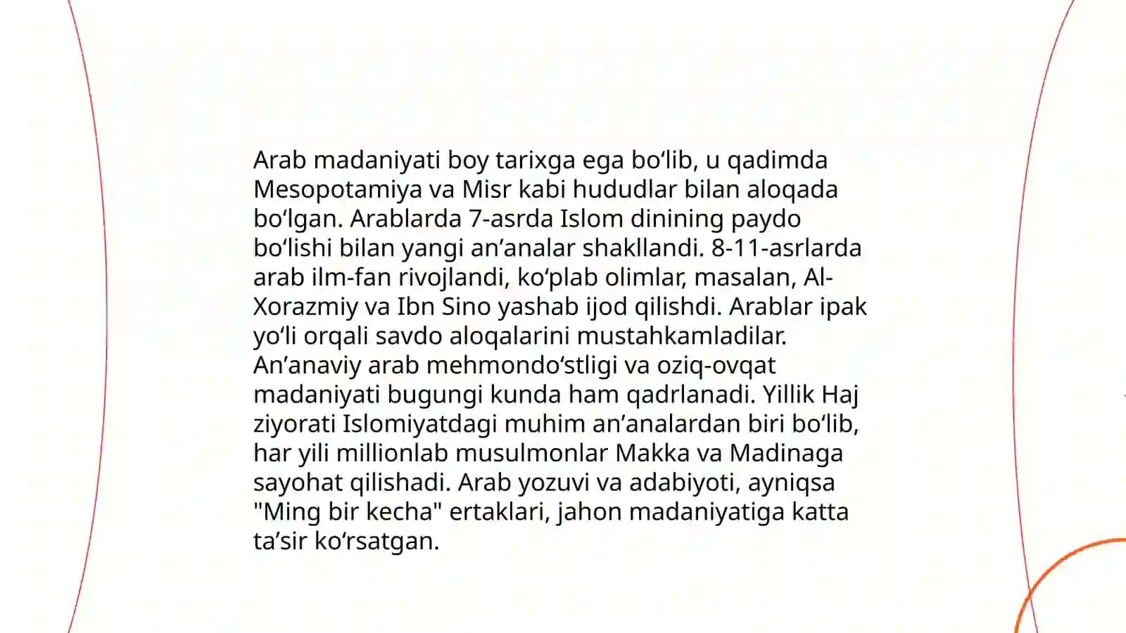 Arab davlatlari. Arab tilida salomlashuv 4