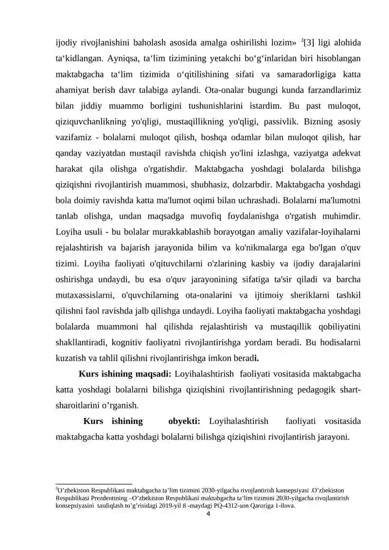 Maktabgacha Ta'lim Tizimini Yanada Takomillashtirish Kursi 4
