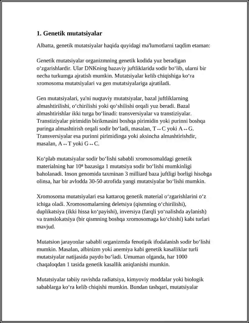 ORGANIZMNING MUTAGEN TA'SIRIGA CHIDAMLILIGI. TOMAS MORGANNING 4