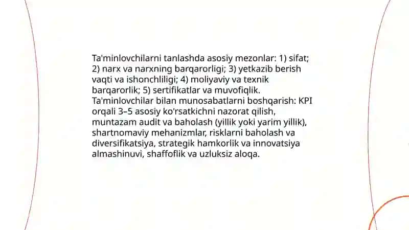 Strategik rejalashtirish va ta'minot zanjirini loyihalash 4