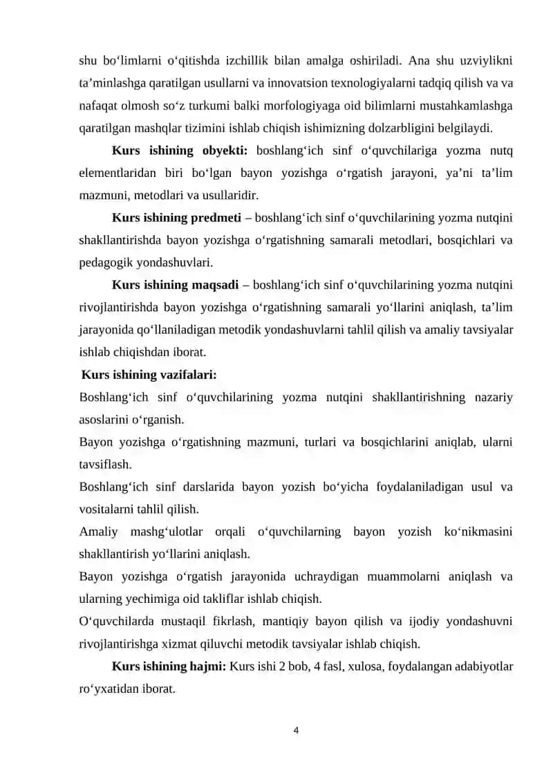 Boshlang‘ich sinf o‘quvchilarni bayon yozishga o‘rgatish 4