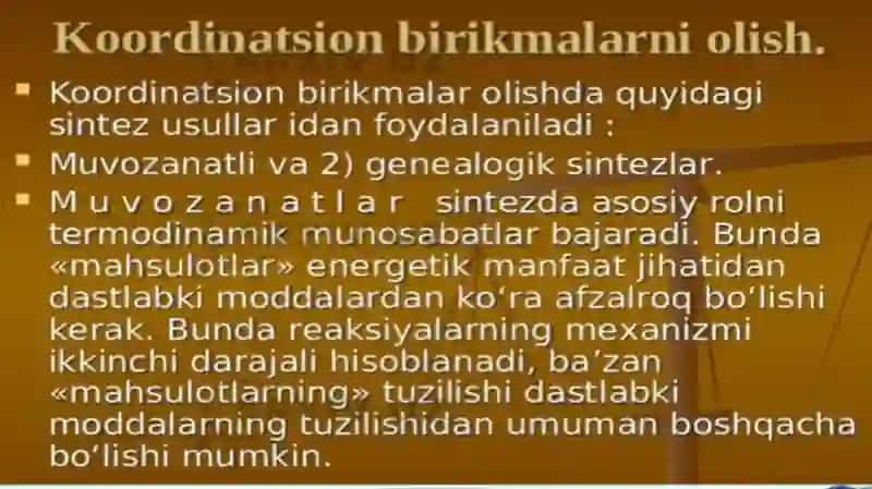 kompleks birikmalarKomplosonametriyaAntidontlar 4