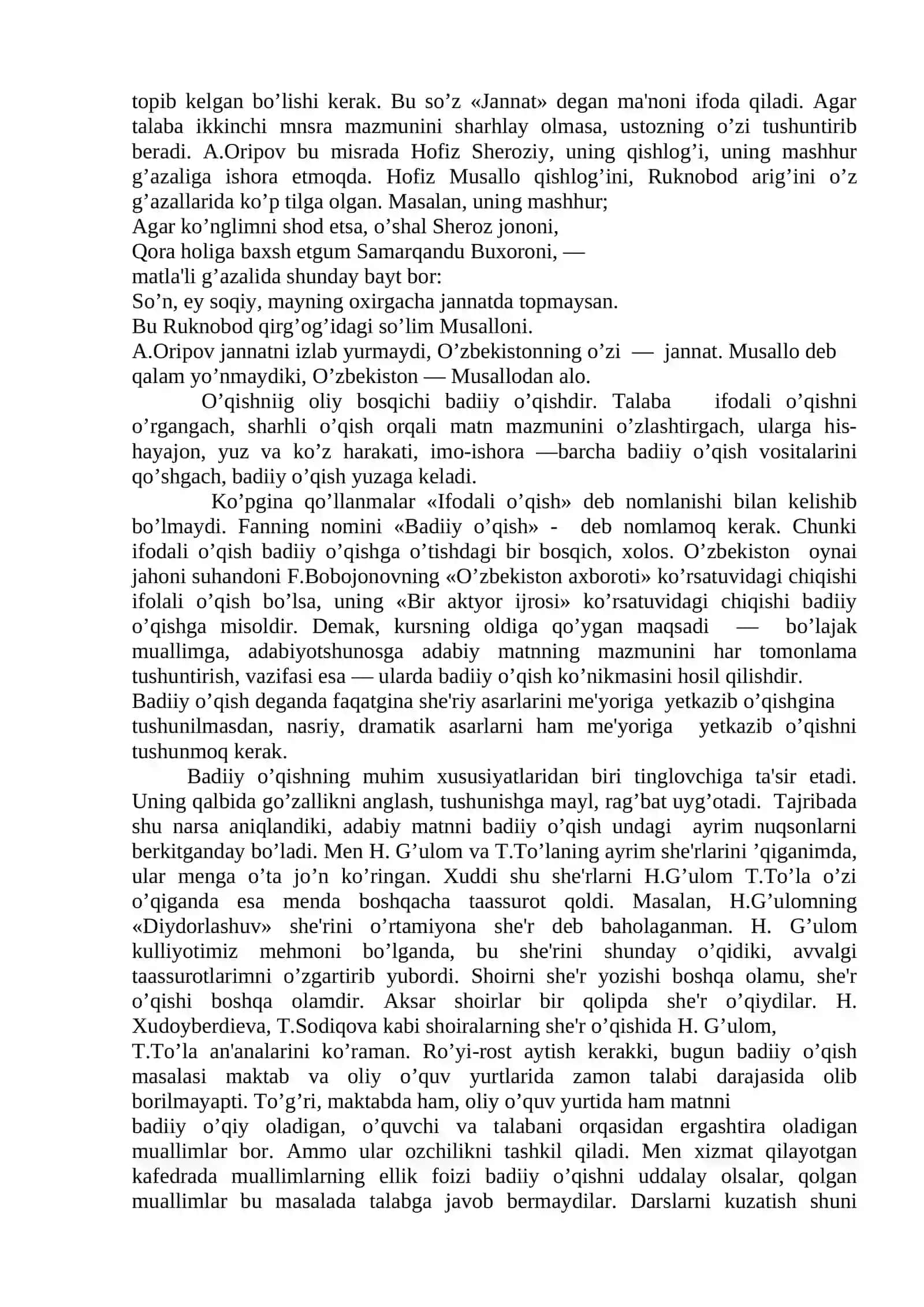 BADIIY O’QISH ASOSLARI 4