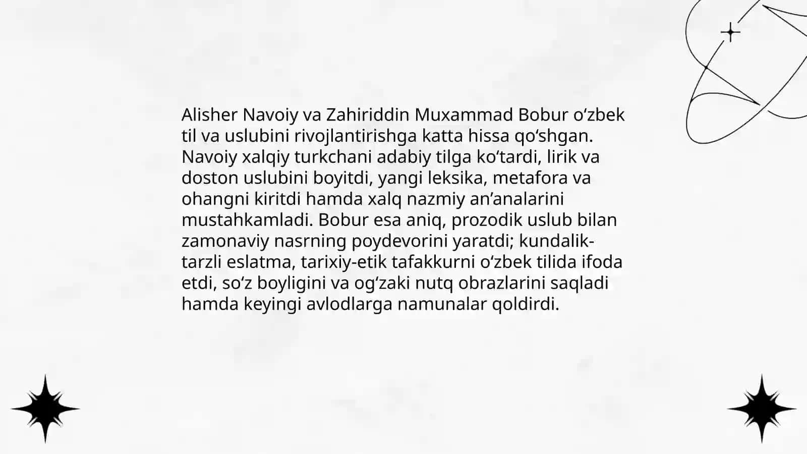 Alisher Navoiy va Zahiriddin Muxammad Boburning buyukligi 4