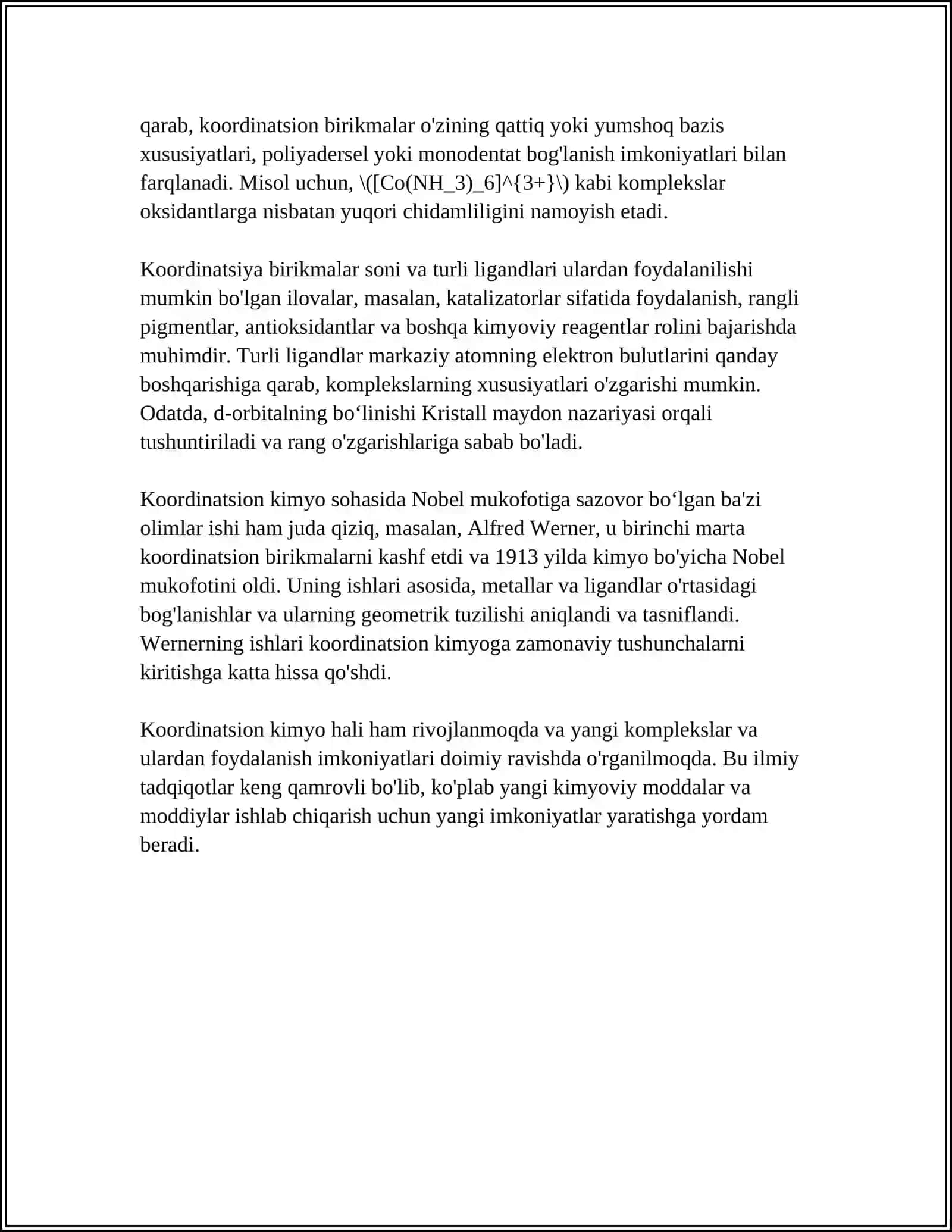 KOORDINATSION BIRIKMALAR 4