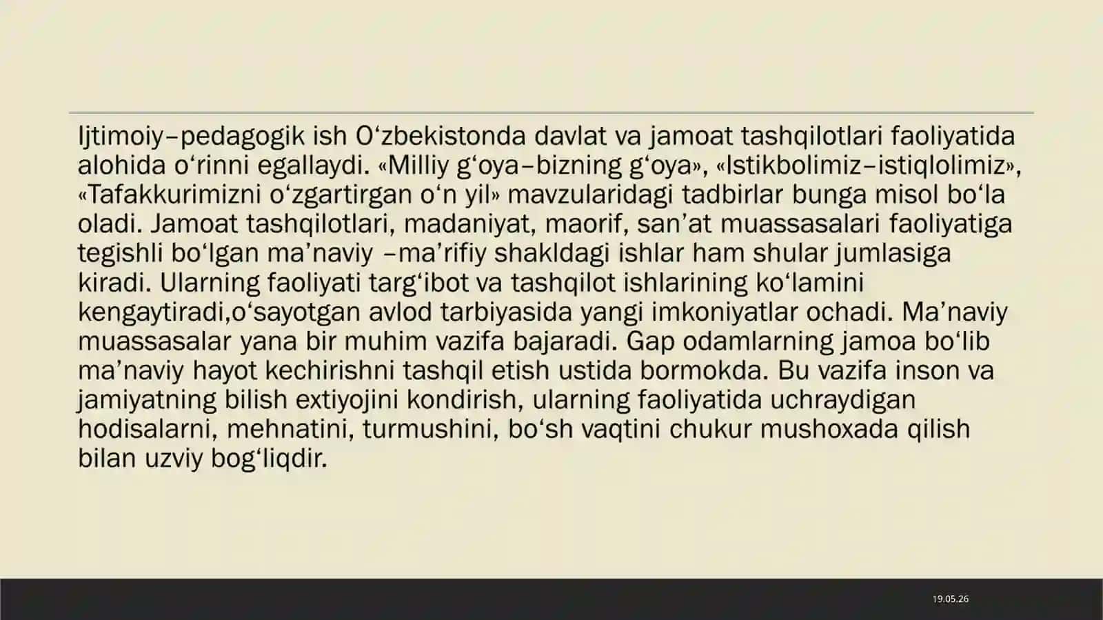 Xorij va Oʻzbekistonda ijtimoiy pedagogikaning rivojlanish tarixi 4