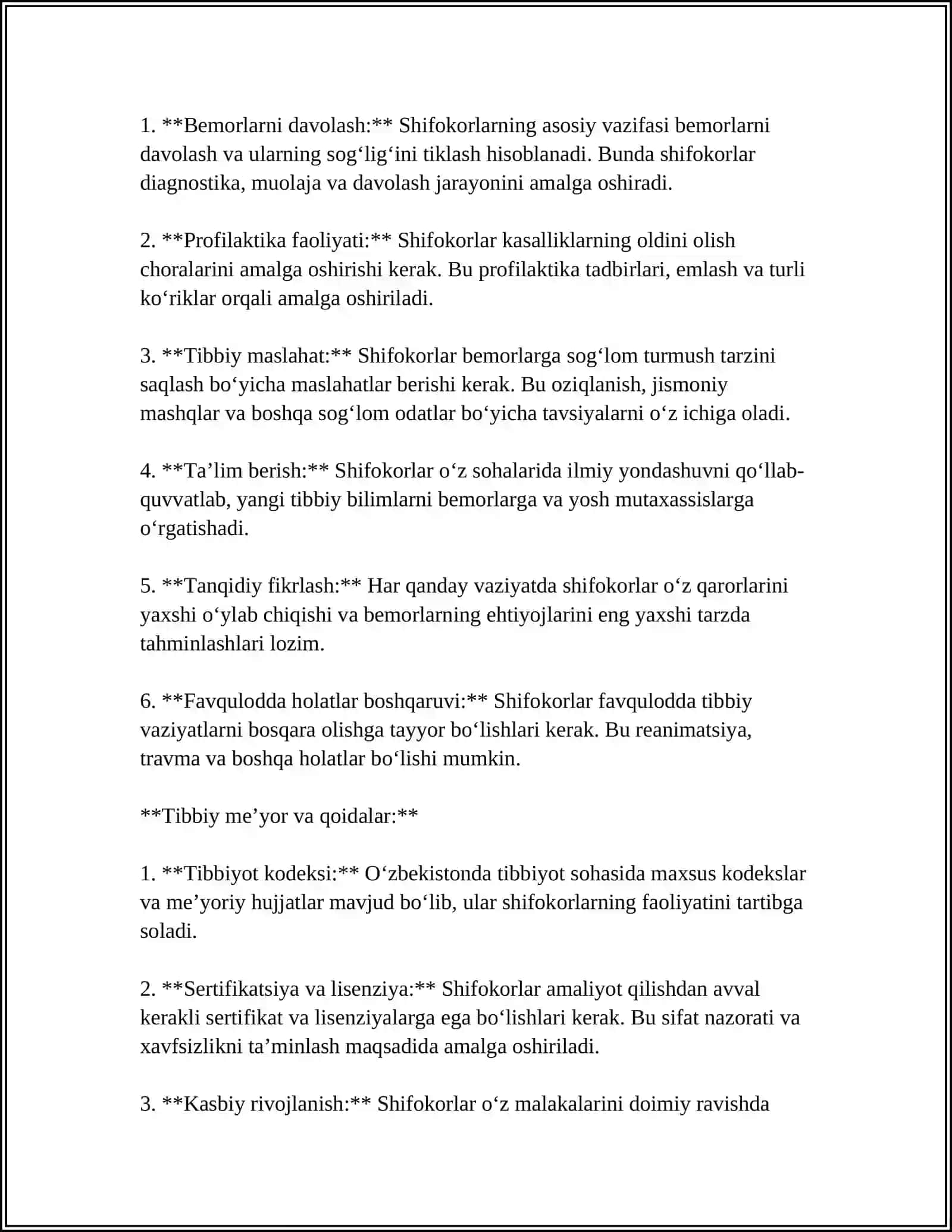 SHIFOKORNING BEMOR BILAN MULOQOT QILISHI 4