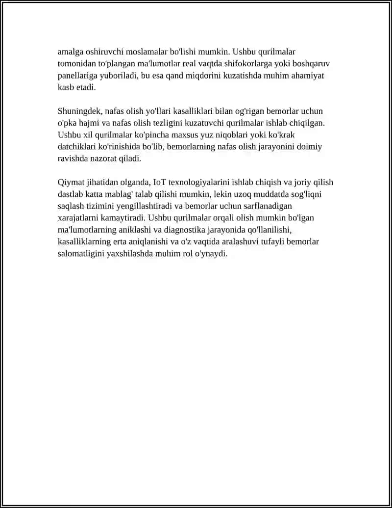 Uzoq masofadan bemor monitoringi uchun IoT (aqlli) qurilmalar 4