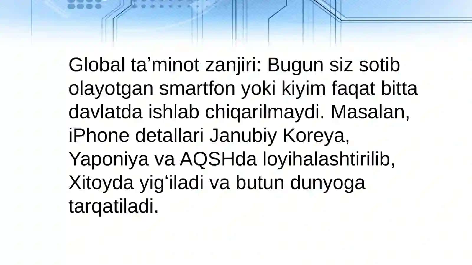 Tovarlar va moliyaviy bozorlarning globalizatsiyasi 4
