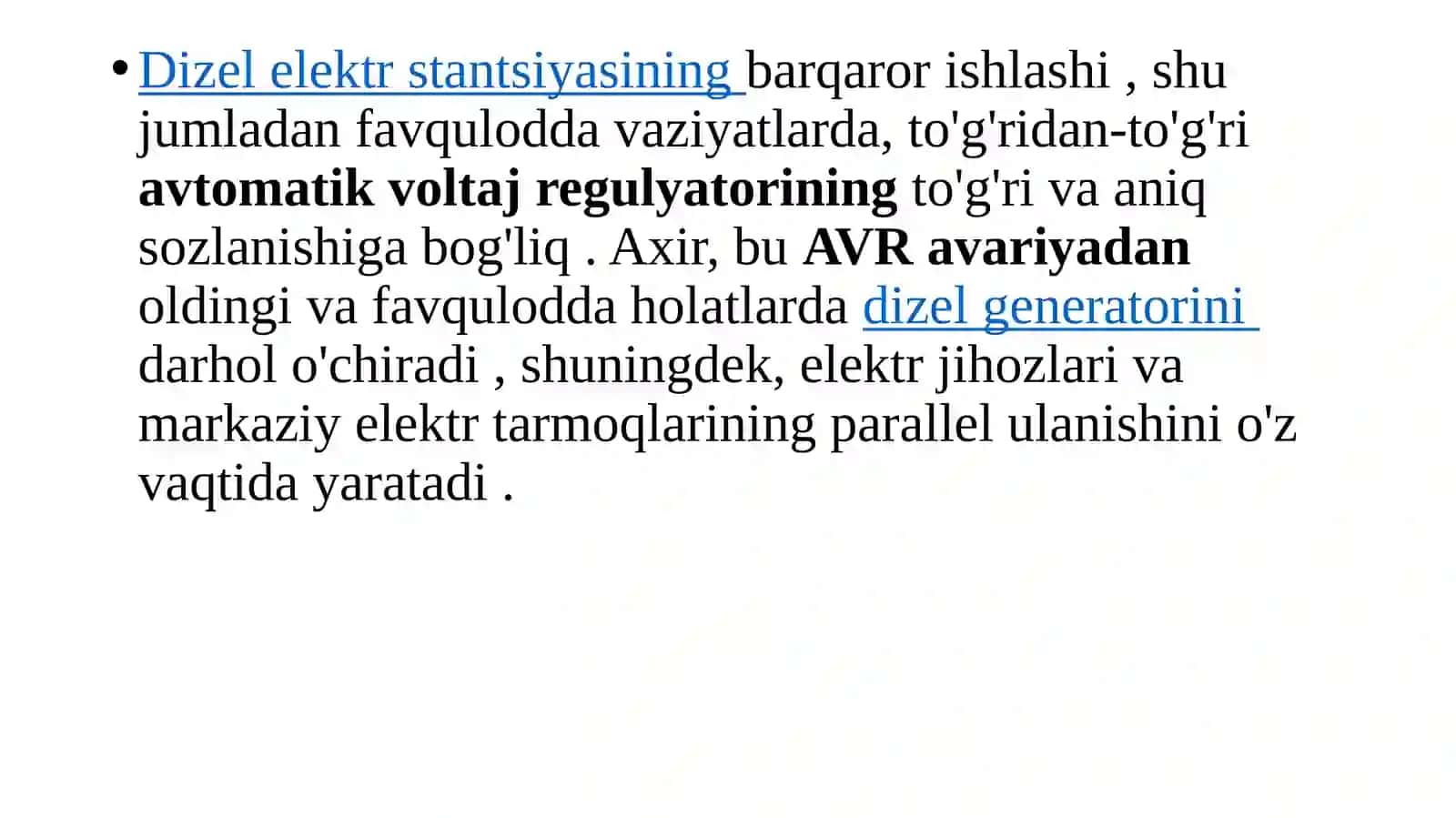Avtomatik kuchlanish regulyatorlari (AVR) 4