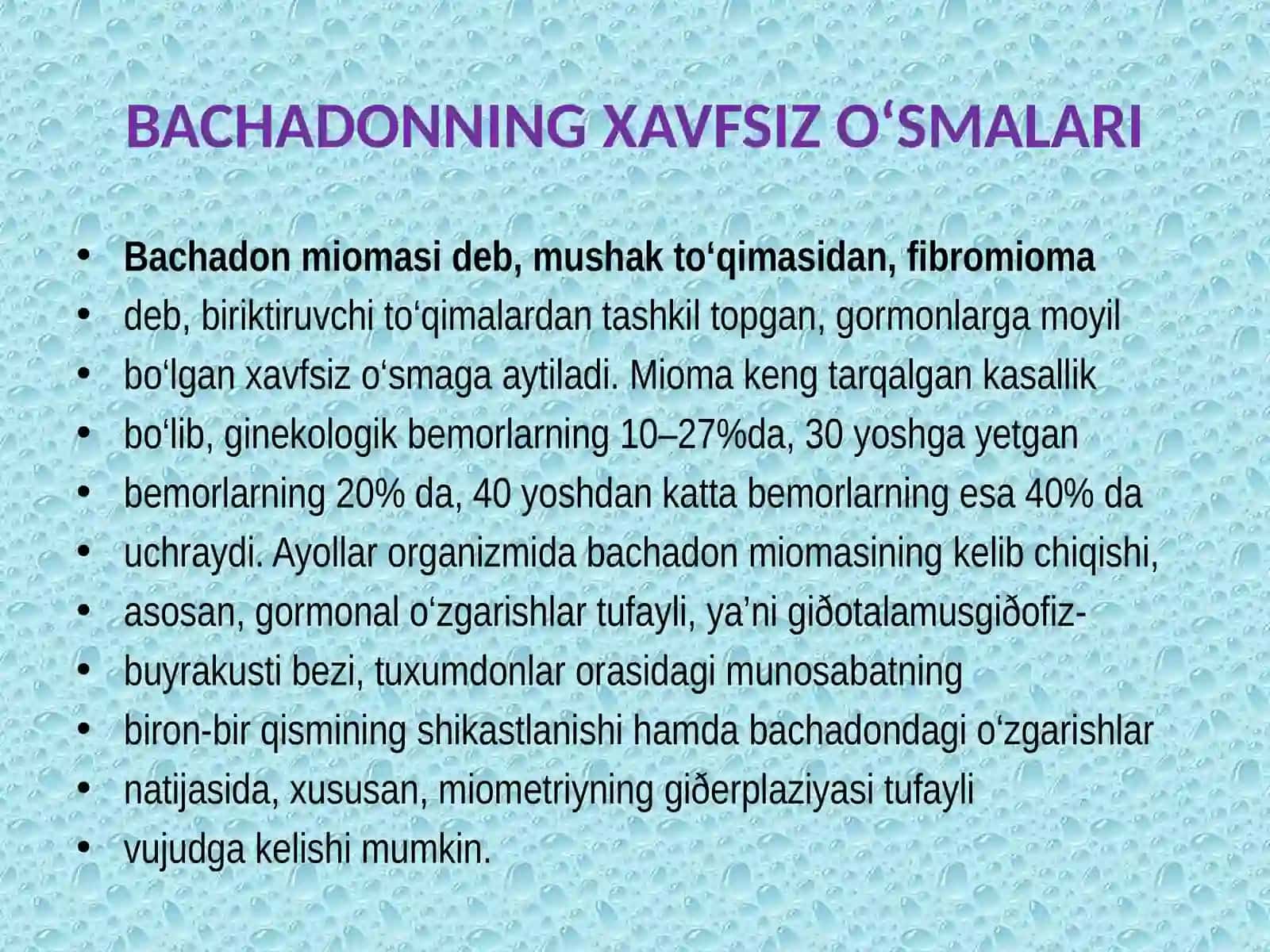 AYOLLAR JINSIY A’ZOLARIDA O’SMA OLDI VA O’SMA KASALLIKLARI 4