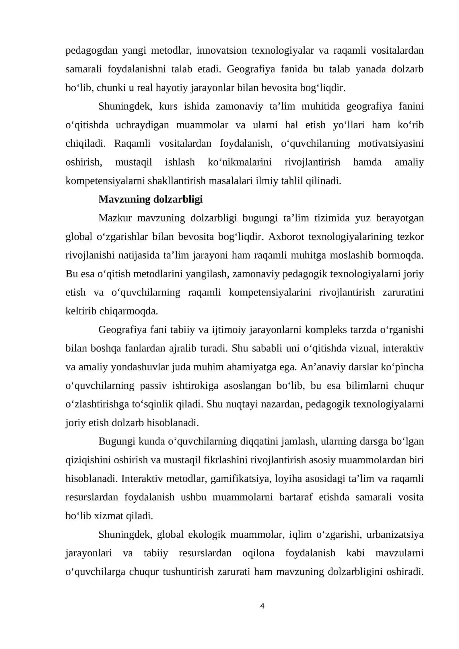Geografiya taʼlimida pedagogik texnologiyalardan foydalanish tajribasi 4