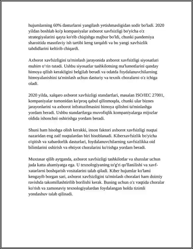 AXBOROT XAFSIZLIGINI TA’MINLASH USULLARI 4