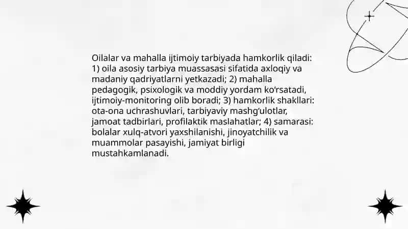 Ijtimoiy tarbiya mahallaning òrni 4