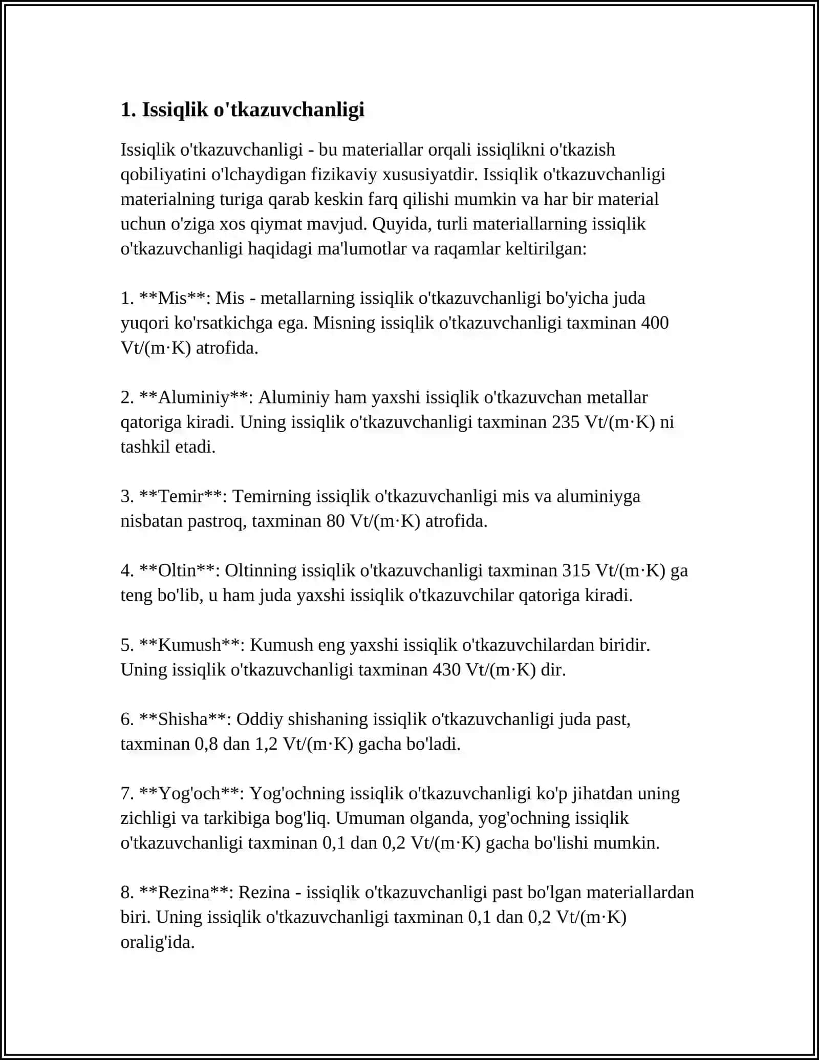 ISSIQLIK DINAMIKASI VA ISSIQLIK ALMASHINUVIDA DIFFERENSIAL HISOB TATBIQLARI 4
