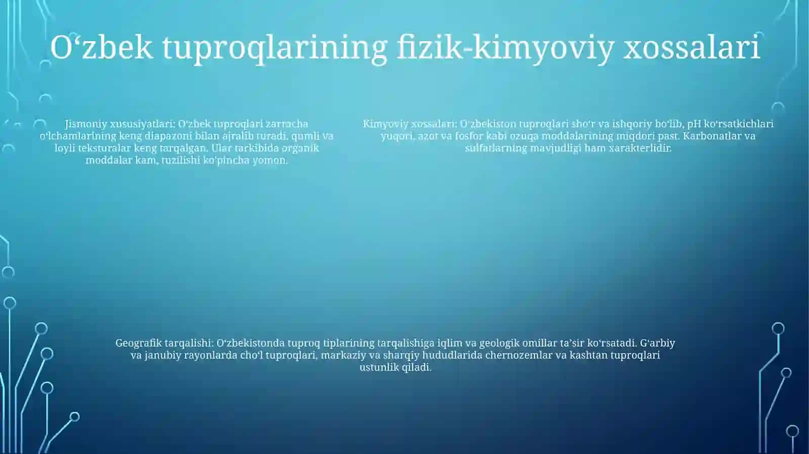 Ózbekistonda Tuproqlar Geografiyasini Rivojlanishi 4