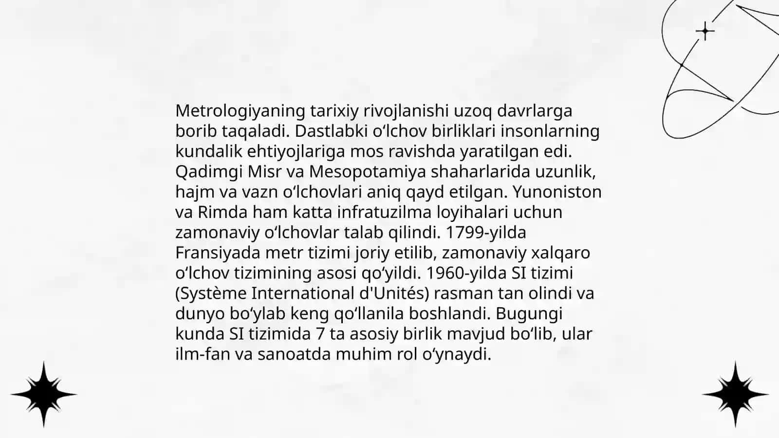 Etalonlarning yaratilishi tarixi 4