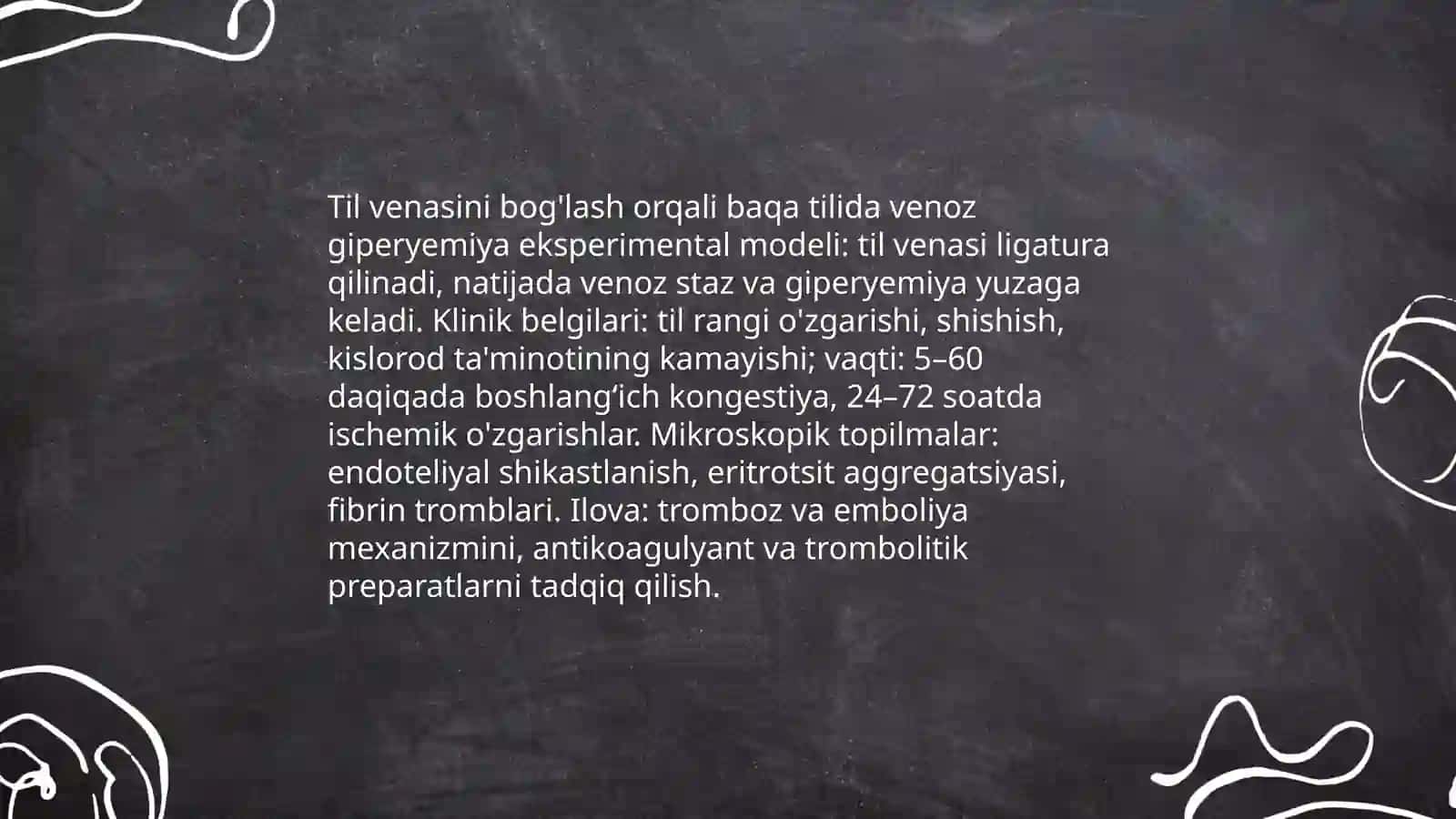 Baqa tilida venoz giperyemiyaning patofiziologiyasi 4