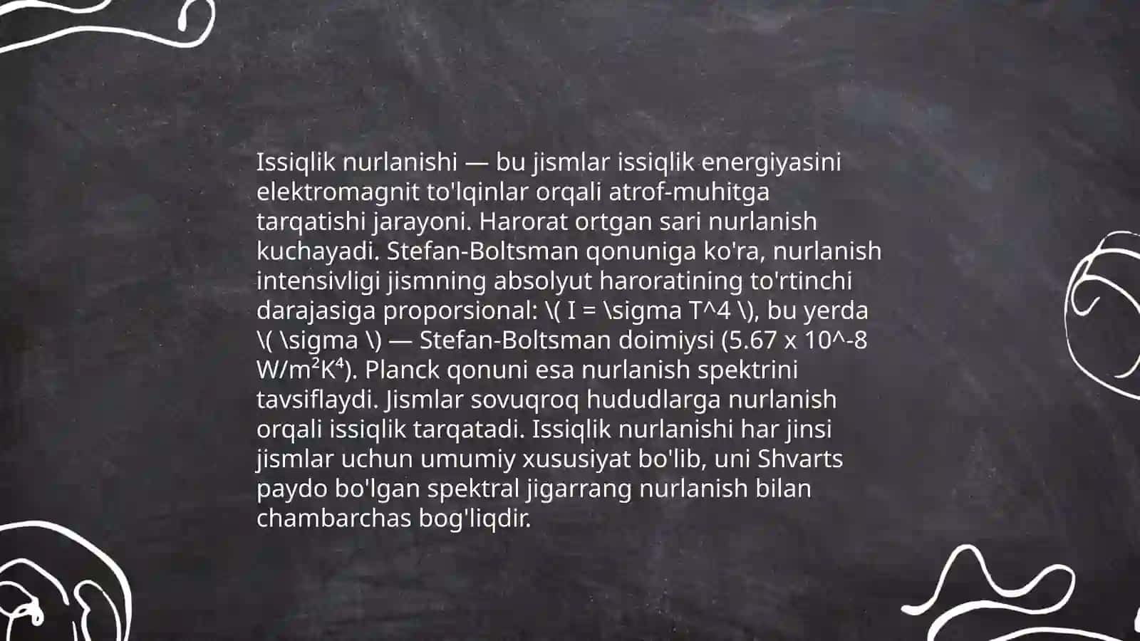 Issiqlik tarqalish turlari 4