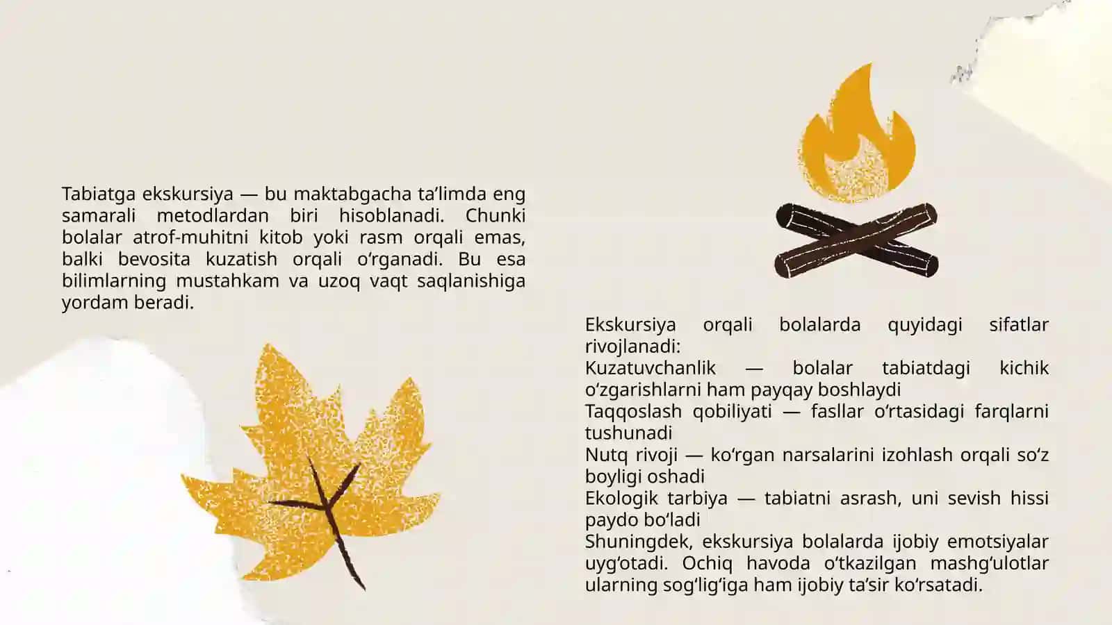 Tabiatga ekskursiya maktabgacha yoshdagi bolalar tarbiyasida 4