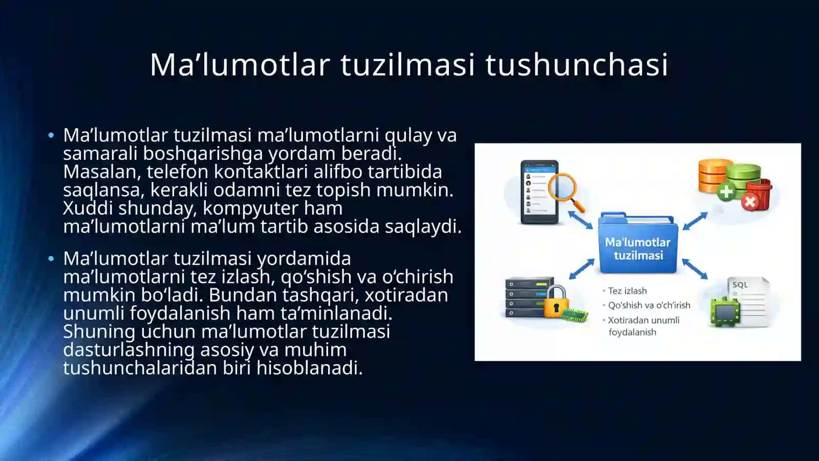 Ma’lumotlar tuzilmasi tushunchasi 4