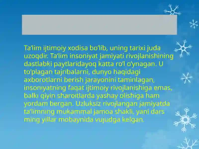 Darsga qo’yiladigan talablar, tashkil etish shakllari, dars tiplari (TAQDIMOT) 4