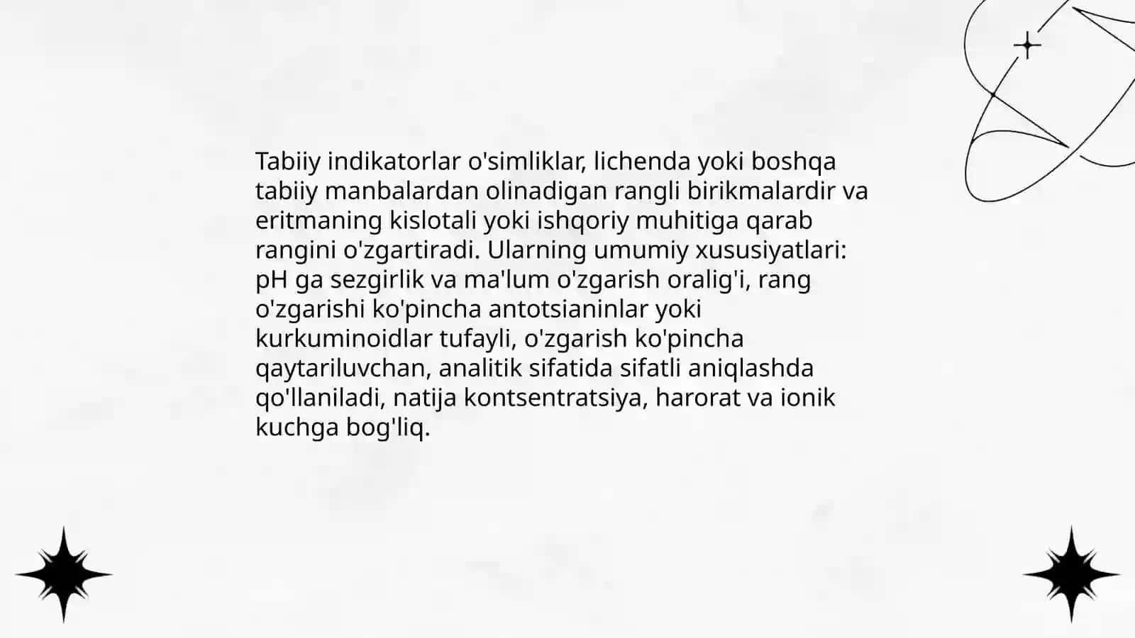 Ranglar tilida kimyo.Tabiiy indikatorlar kislota va asoslarini aniqlaymiz 4