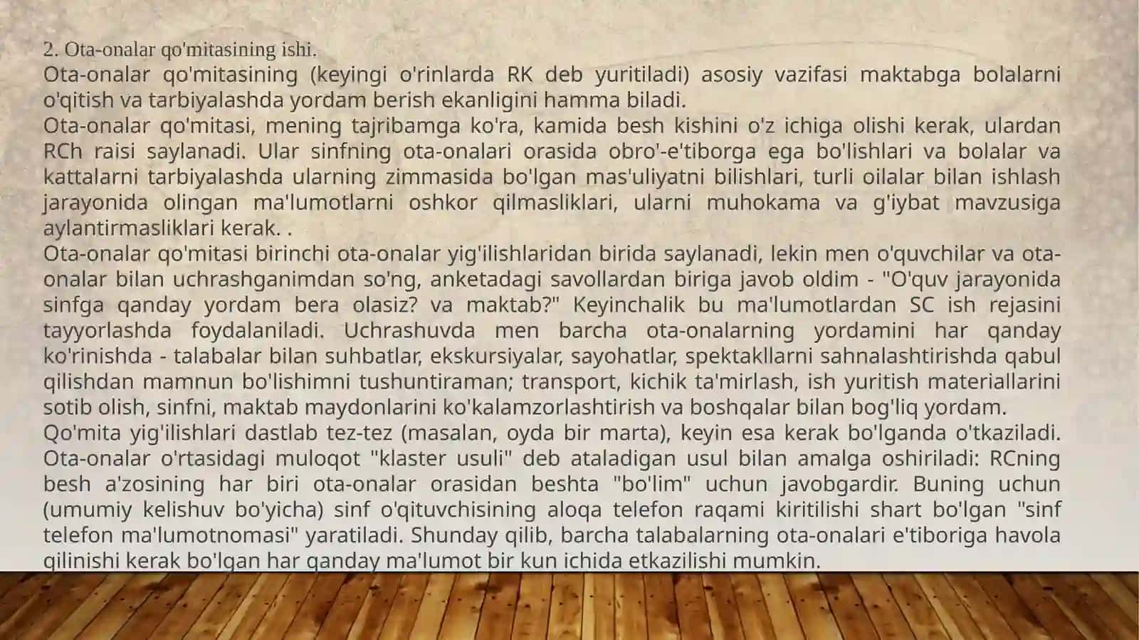 Guruh rahbarining ota-onalar bilanolib boriladigan ish shakllari 4