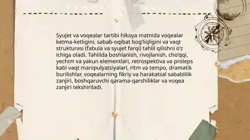 Hikoya matni tahlili 4