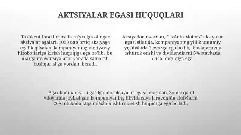 Oddiy aksiyalarning asosiy hususiyatlari 4